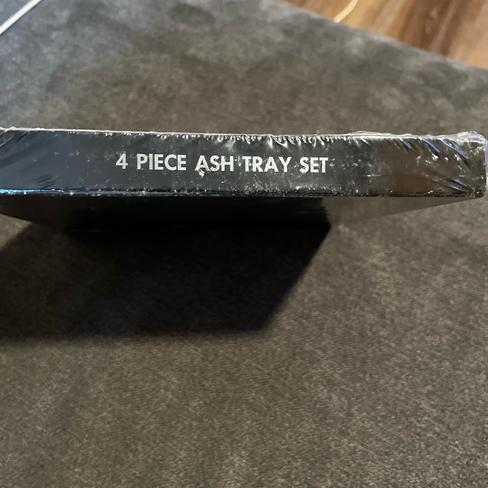 Vintage MCM Federal Glass Poker Ashtray Set NOS Sealed Barware - Picture 6 of 7
